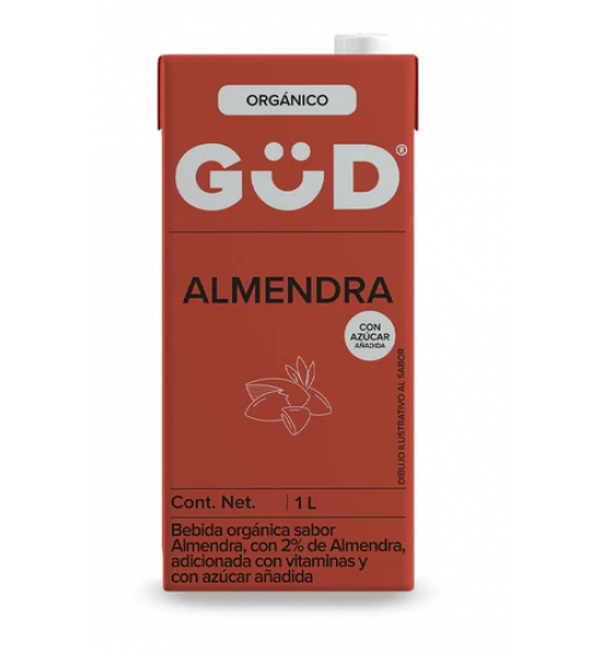 Bebida de Almendras Orgánica Sin Azúcar Güd 1 L