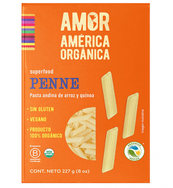 Pasta Penne Sin Gluten Orgánica América Orgánica 227 g