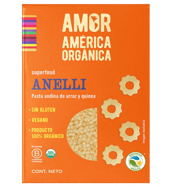 Pasta Anelli Sin Gluten Orgánica América Orgánica 227 g
