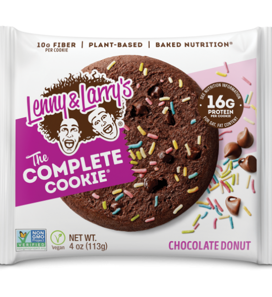 Galleta De Proteina Vegana Tipo Rosquilla De Chocolate Lenny & Larrys 113 g