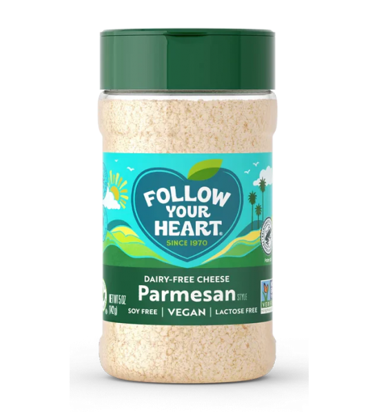 Queso Vegano Tipo Parmesano Molido (Grated) Follow Your Heart 142 g