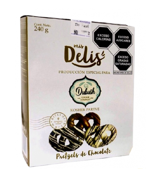 Galletas en Forma de Pretzel Cubiertas de Chocolate Dubush 240 g