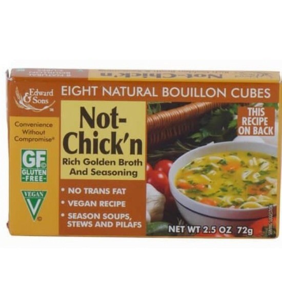 Sazonador Vegano Sabor Pollo Edward & Sons 8 cubos/72 g