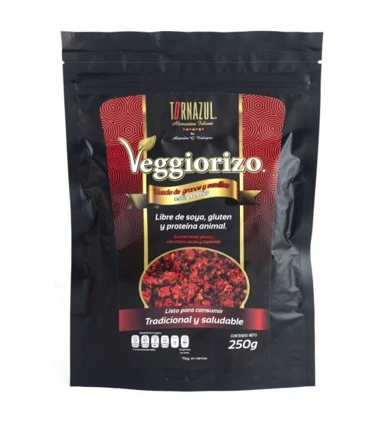 Chorizo Rojo Vegano (Veggiorizo) Tornazul 250 g