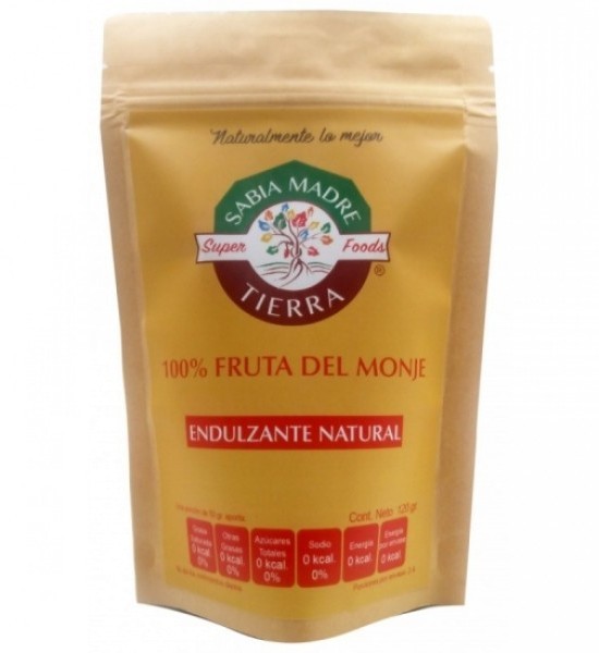 Fruta del Monje 100 % pura Sin Eritritol Sabia Madre Tierra 120 g