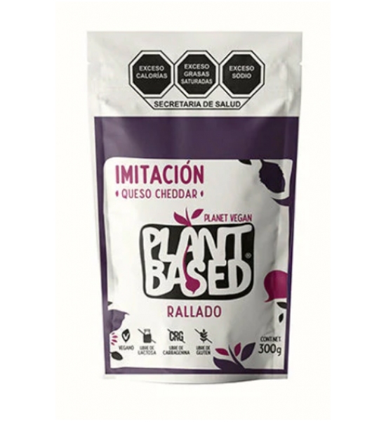 Queso Vegano Tipo Cheddar Rallado Plant Based 300 g