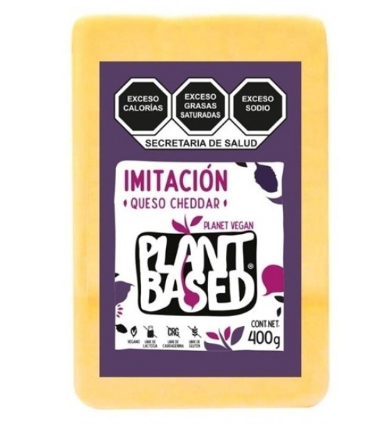 Queso Tipo Cheddar en Bloque Plant Based 400 g