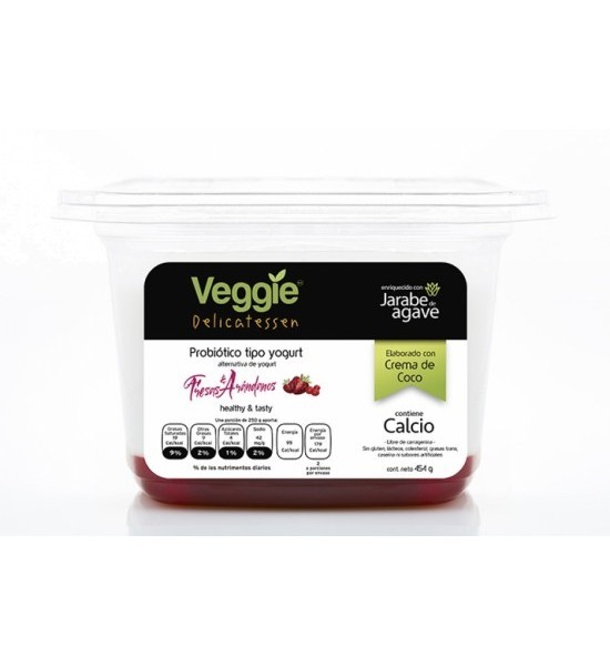 Probiotico Estilo Yogurt Fresas Arándanos Veggie Delicatessen 454 g