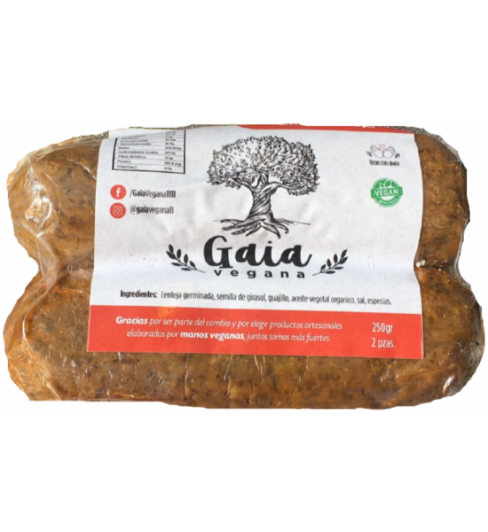 Chorizo Rojo de Granos y Semillas Gaia Vegana 500 g