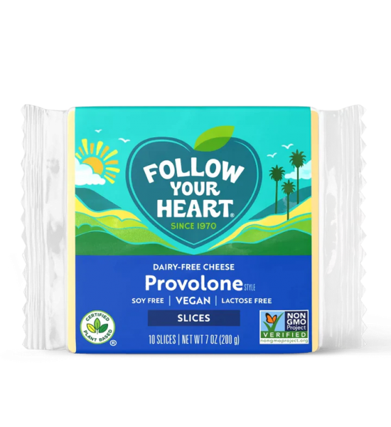 Queso Vegano Tipo Provolone en Rebanadas (Provolone Slices) Follow Your Heart 200 g