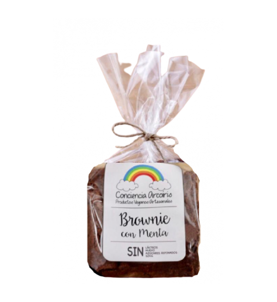 Brownie con Menta e Ingredientes Orgánicos Conciencia Arcoíris 100 g