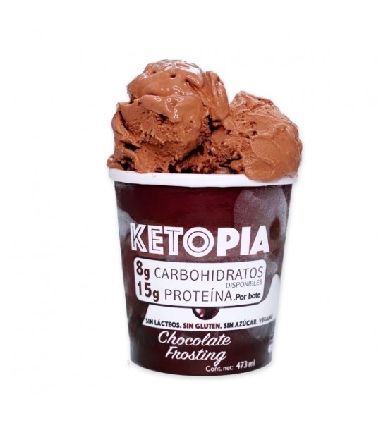 Helado Vegano Ketopia Chocolate Frosting Frozen Boutique 473ml