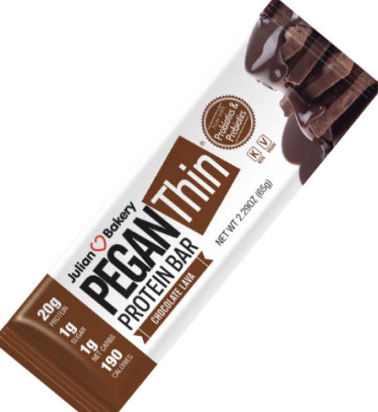 Barra de Proteina de Chocolate Keto Paleo Vegana Julian Bakery 61.5g.