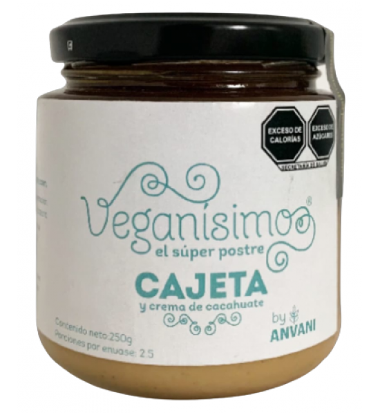 Cajeta Vegana Con Crema De Cacahuate Veganisimo El Super Postre 250 g