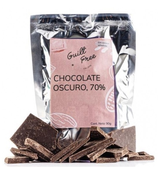 Chocolate Keto Oscuro 70% Guilt Free 90 g