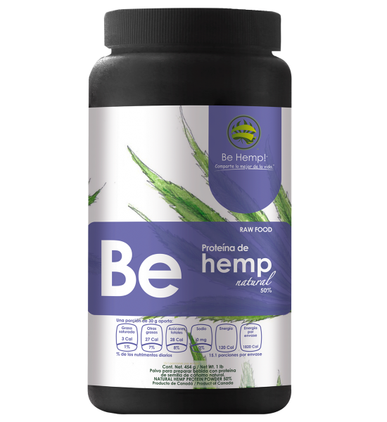 Proteína de Hemp Natural 50% Be Hemp 454 g