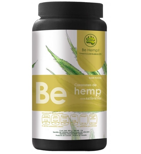 Corazones de Hemp Naturales Be Hemp 454 g