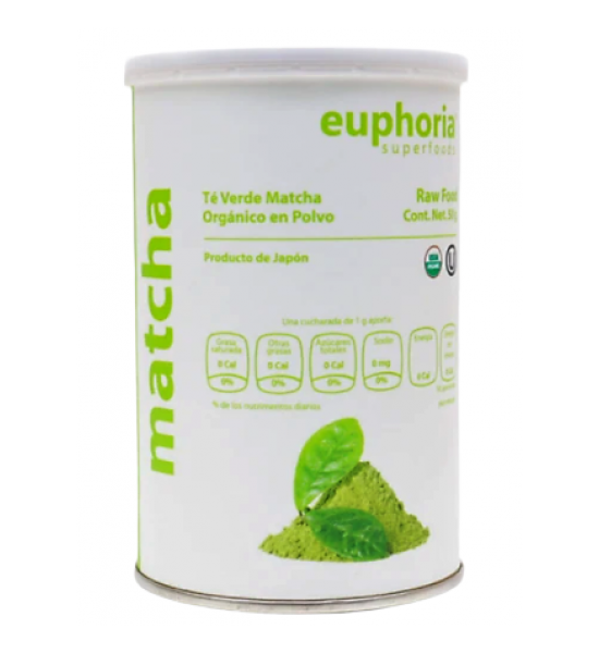 Té Verde Matcha Orgánico en Polvo Euphoria Superfoods 50 g