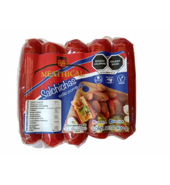 Salchichas Veganas Estilo Parillada Meathical 400 g