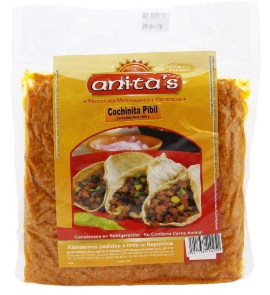 Cochinita Pibil de Soya Anita's 500 g