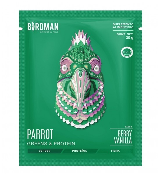 Parrot Greens y Proteína Sabor Berry Vainilla Falcon 30 g