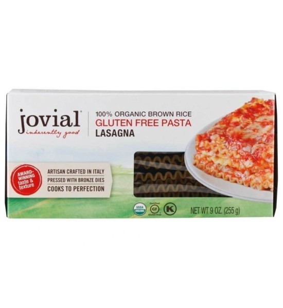 Pasta de Arroz Integral Lasagna Orgánica Sin Gluten Jovial 255 g