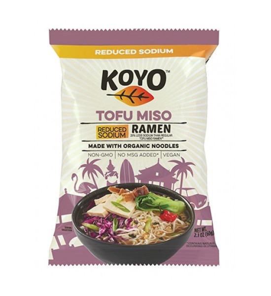 Ramen de Noodles Orgánicos Tofu Miso Reducido en Sodio Koyo 57 g