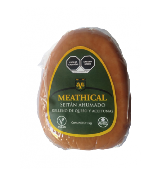 Seitán Ahumado Relleno de Queso y Aceitunas Meathical 1 kg