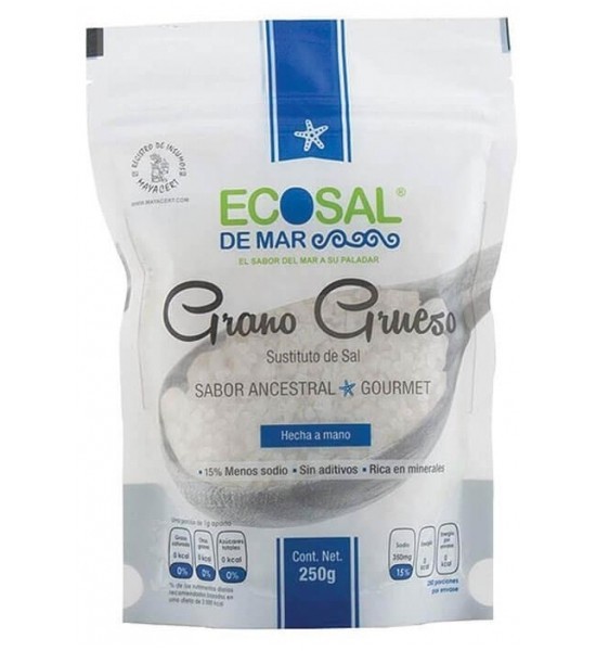 Sal de Mar Gruesa Orgánica Ecosal 250 g