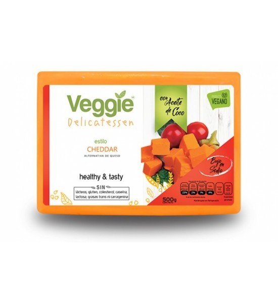 Queso Vegano Tipo Cheddar Veggie Delicatessen 250 g