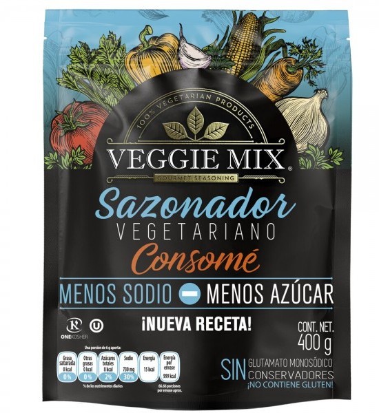Sazonador Vegetariano Consomé Veggie Mix 400 g
