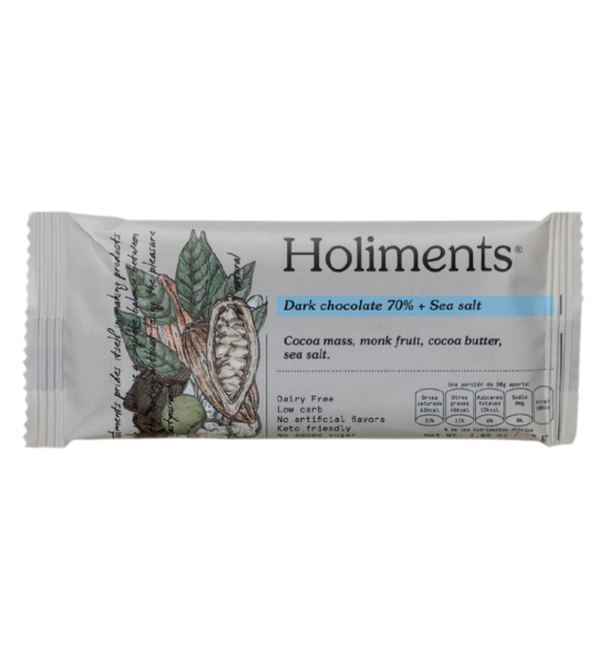 Chocolate Obscuro con Sal de Mar Holiments 30 g