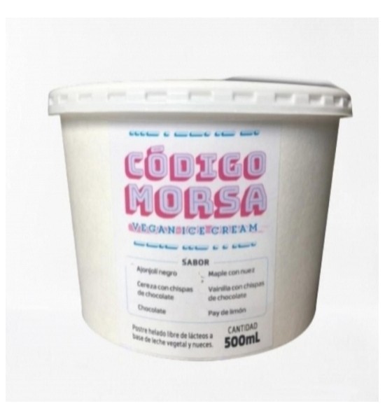 Helado Vegano Sabor Pay de Limón Código Morsa 500 ml