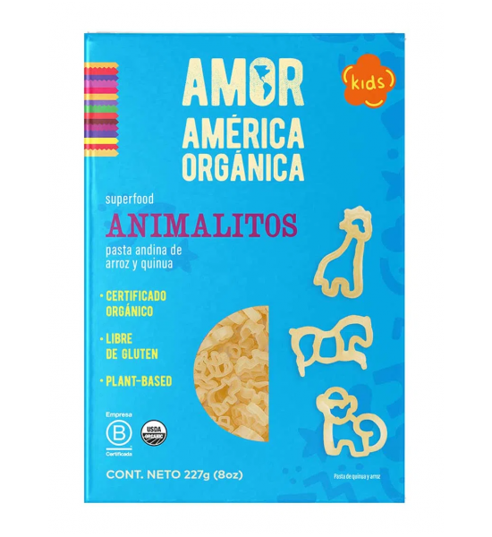 Pasta Animalitos Sin Gluten Orgánica América Orgánica 227 g
