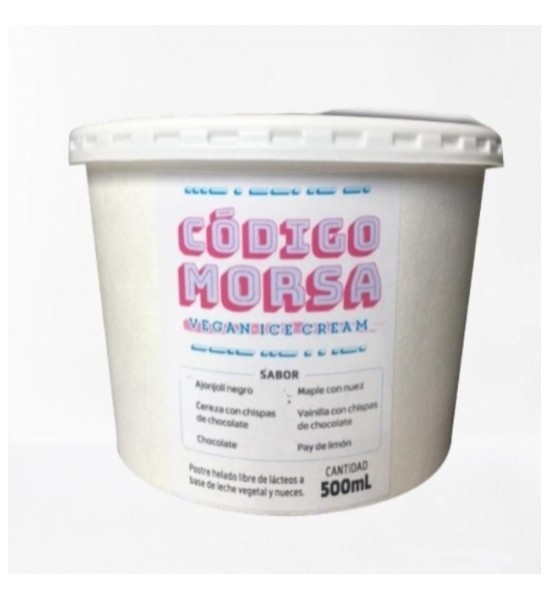 Helado Vegano Sabor Matcha Código Morsa 500 ml
