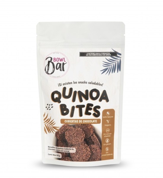 Quinoa Bites Con Chocolate Vegano Sin Azúcar 110 g