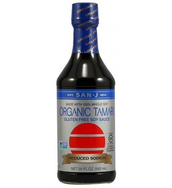 Salsa Tamari de Soya Orgánica Baja en Sodio San J 592 ml