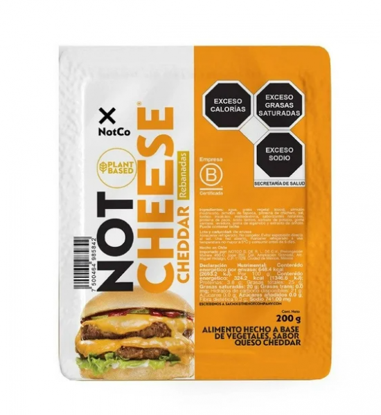 Queso Vegano Cheddar Rebanado Notco 200 g