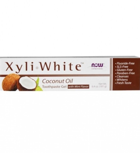 Pasta Dental con Aceite de Coco Sabor a Menta Now 181 g