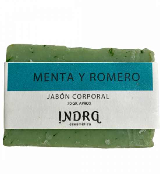 Jabón Corporal Sólido Menta y Romero Indra 70 g