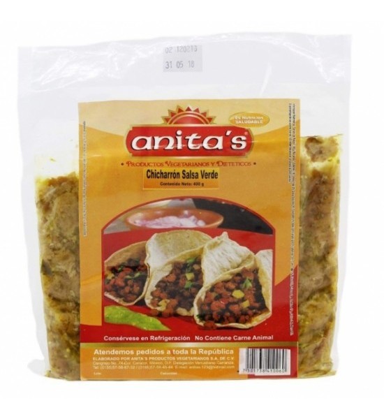 Chicharrón de Gluten Vegano en Salsa Verde Anita's 400 g