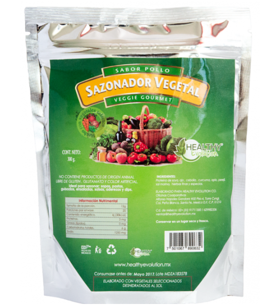 Sazonador Vegetal Sabor Pollo Healthy Evolution 300 g