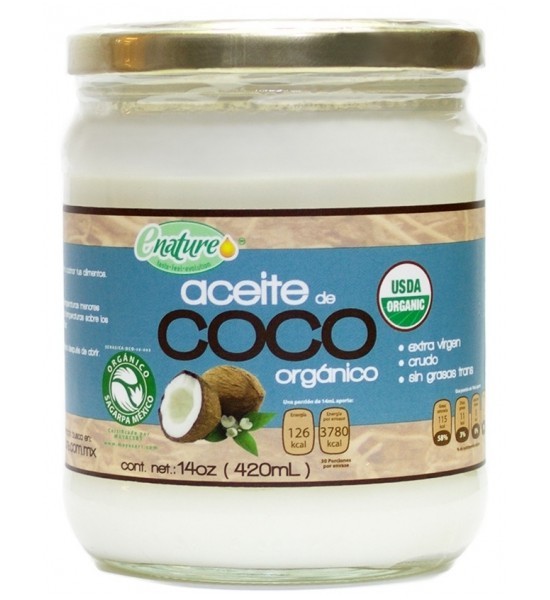 Aceite de Coco Orgánico Extra Virgen Enature 420 ml