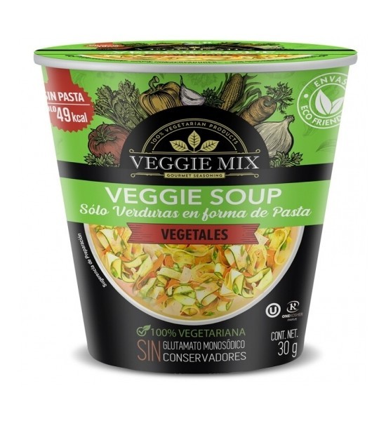 Veggie Sopa Instantánea Sabor Vegetales Veggie Mix 30 g