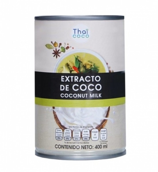 Extracto de Coco COCONUT MILK Thai Coco 400 ml