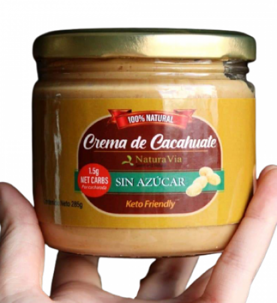 Crema de Cacahuate Sin Azúcar Natura Via 285 g