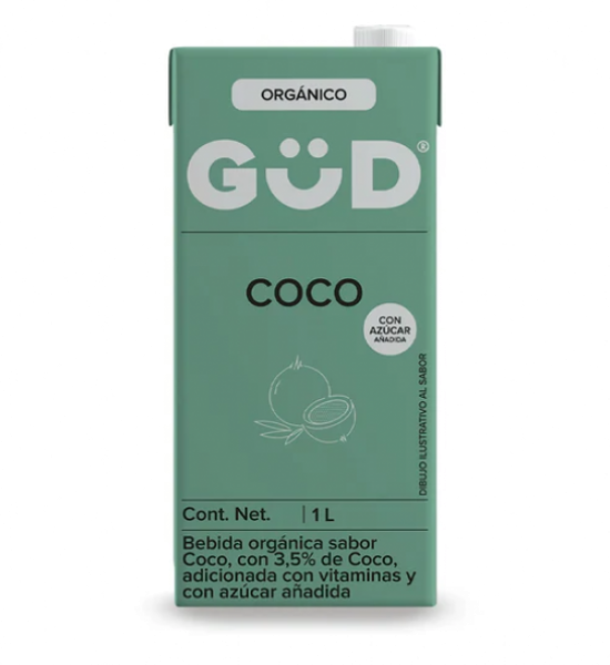 Bebida de Coco Orgánico Sin Azúcar Güd 1 L