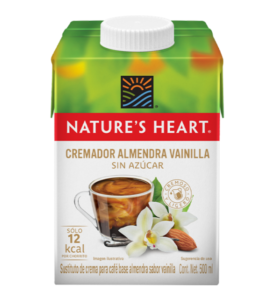 Sustituto Líquido de Crema para Café Almendra Sabor Vainilla Nature's Heart 500 ml