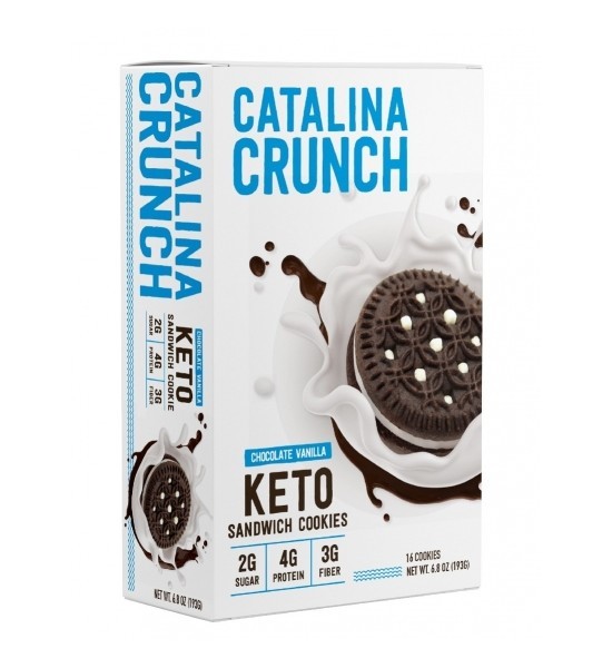 Galletas Keto Tipo Sándwich Sabor Chocolate Vainilla Catalina Crunch 193 g