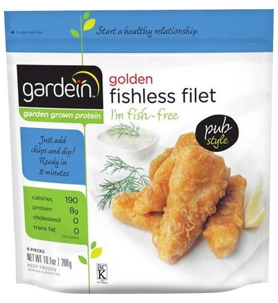 Golden Fishless Filets (Imitación Pescado Rebosado Vegano) Gardein 288 g